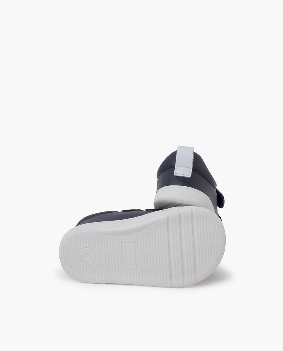 Zapatillas de lona de niña barefoot colores doble tira - Pisamonas - Azul índigo Azul índigo-2