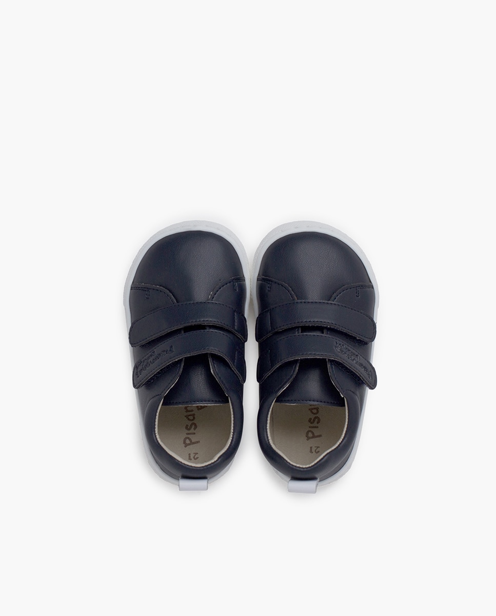 Zapatillas de lona de niña barefoot colores doble tira - Pisamonas - Azul índigo Azul índigo-4