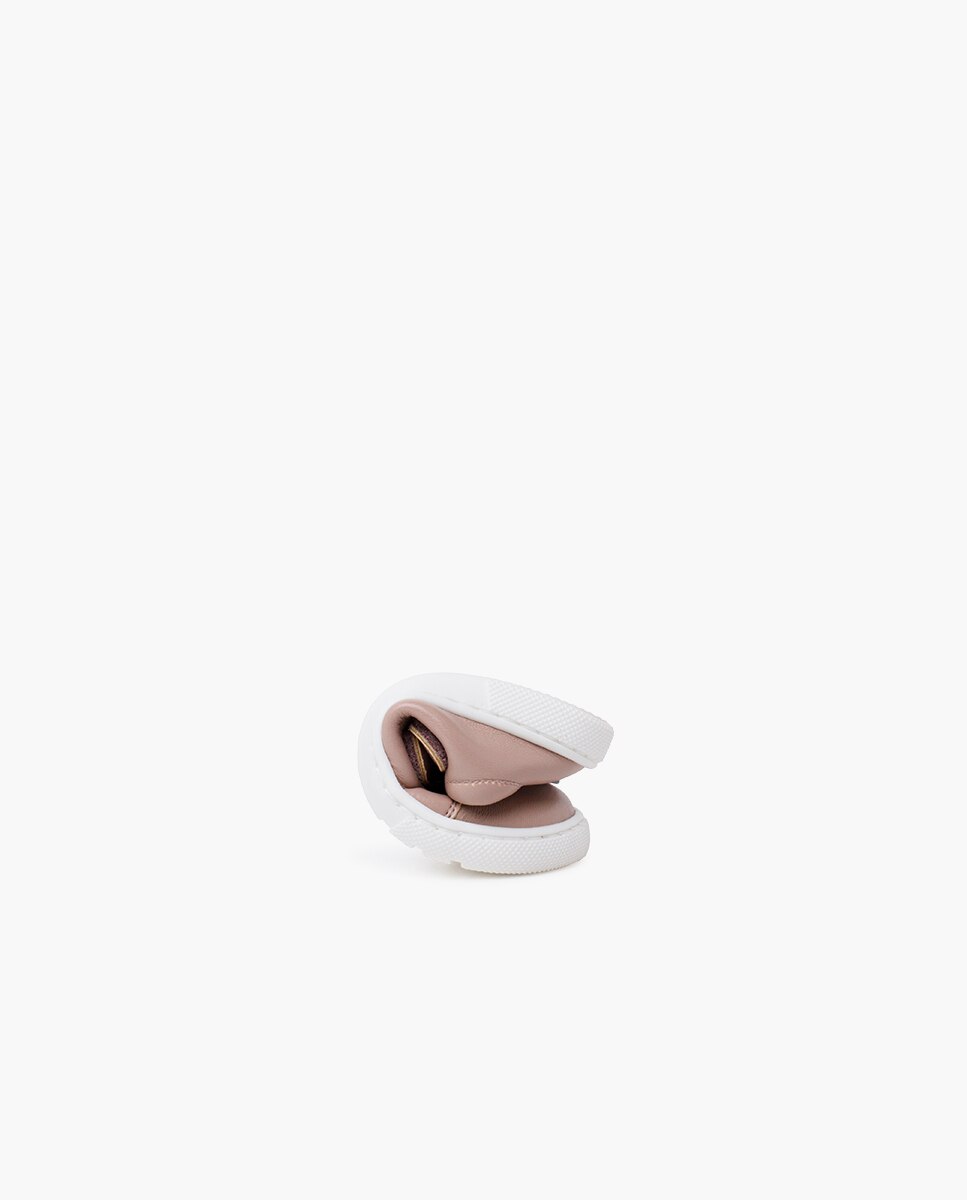 Zapatillas de lona de niña barefoot colores doble tira - Pisamonas - Nude Nude-5