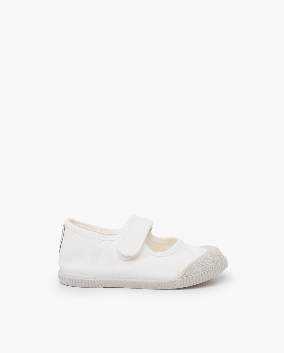 Merceditas puntera barefoot lona lavada en - Pisamonas - Blanco Blanco-1