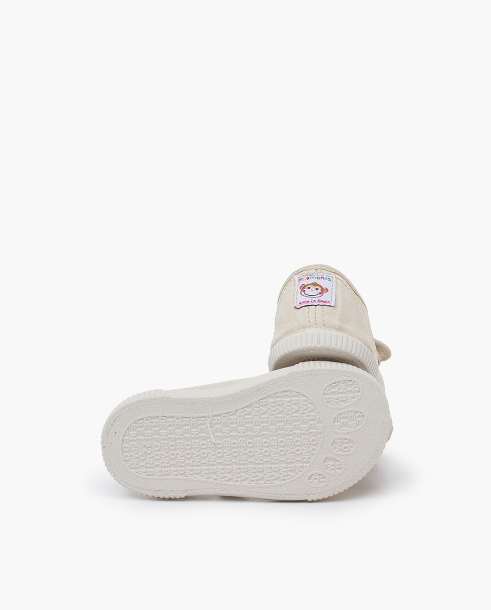 Merceditas puntera barefoot lona lavada en avena - Pisamonas - Beige Beige-2