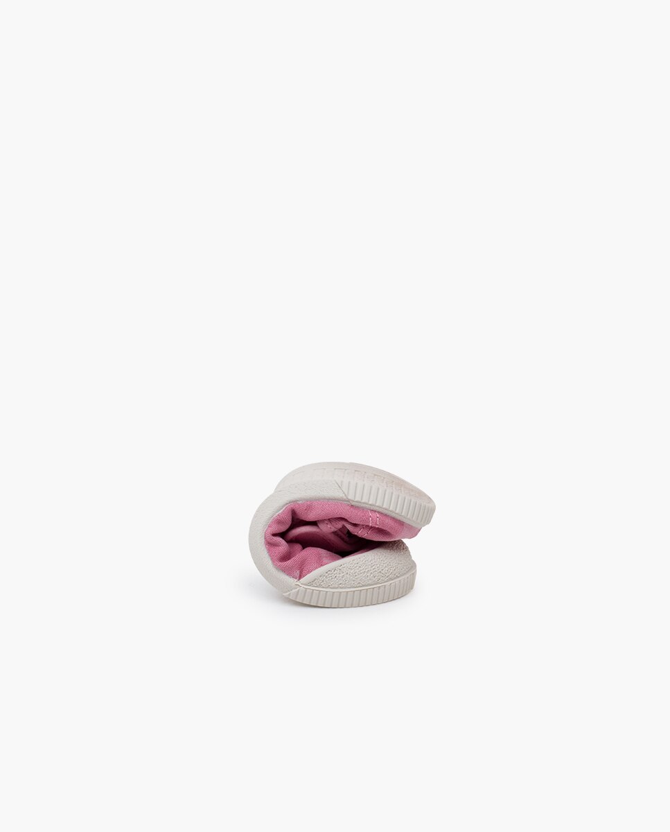 Merceditas puntera barefoot lona lavada en blanco - Pisamonas - Rosa Rosa-5