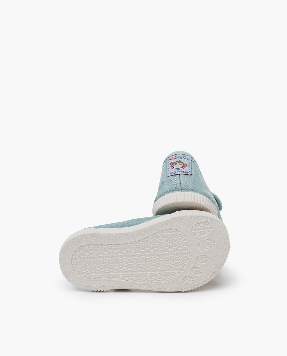 Pepitos puntera barefoot lona lavada en blanco - Pisamonas - Azul Azul-2