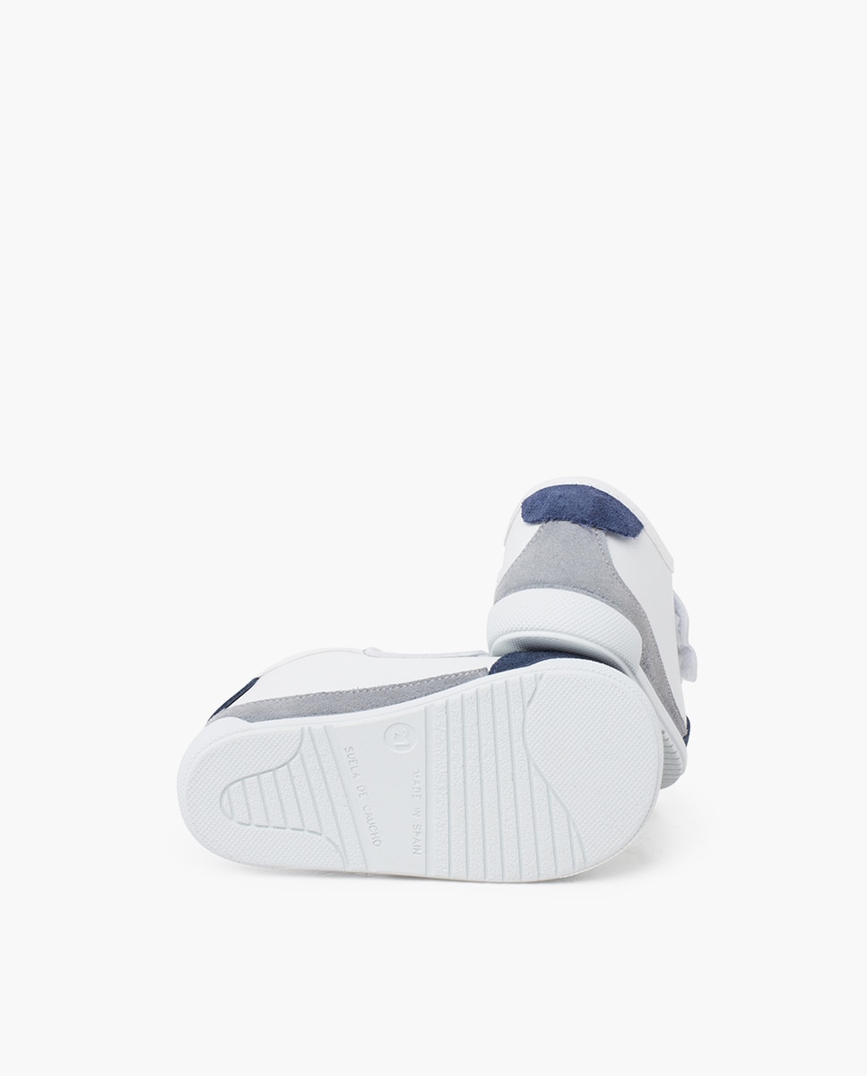 Zapatillas deportivas de bebé niña barefoot combinadas - Pisamonas - Azul marino Azul marino-2