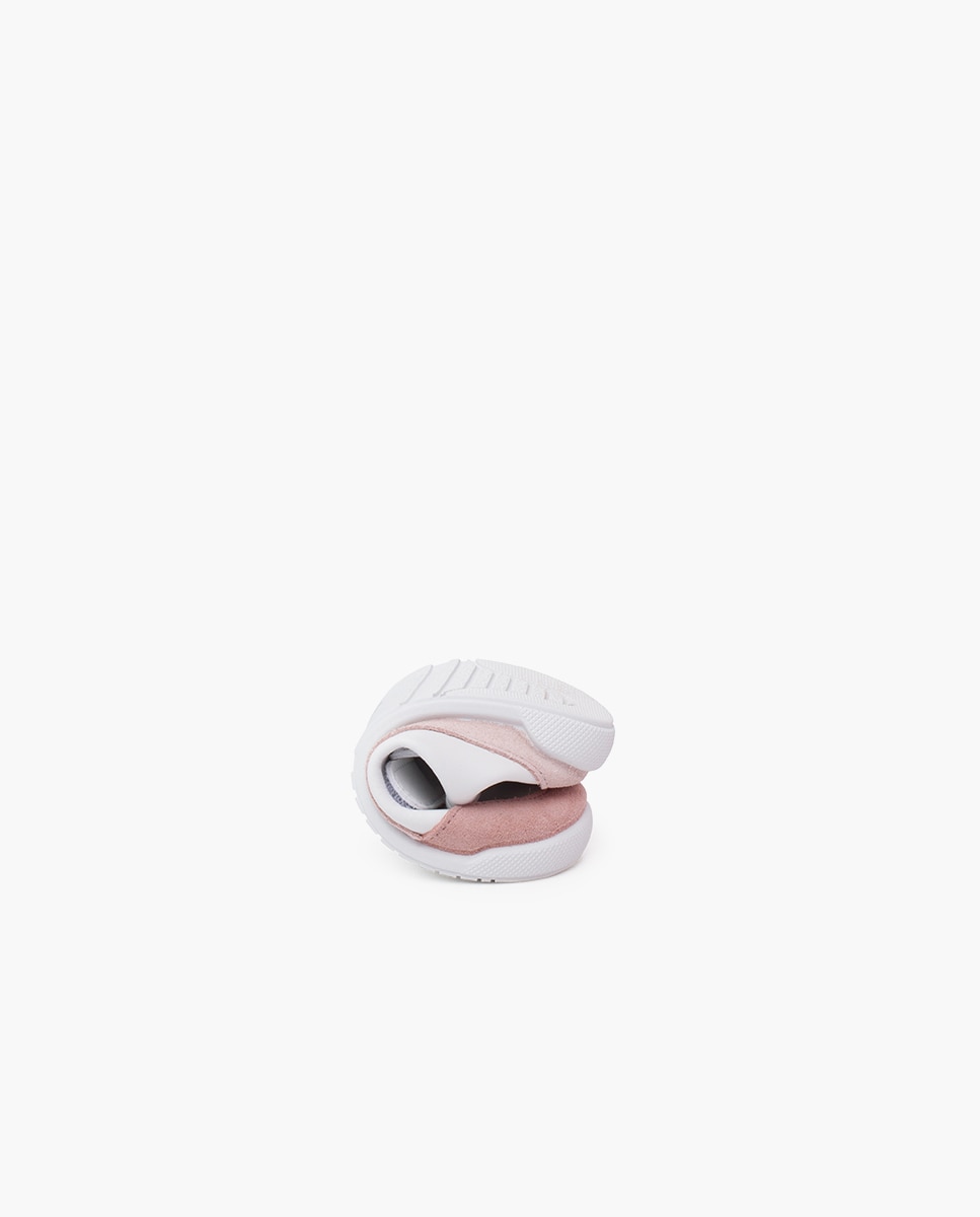 Zapatillas deportivas de bebé niña barefoot combinadas - Pisamonas - Blanco / Rosa Blanco / Rosa-5
