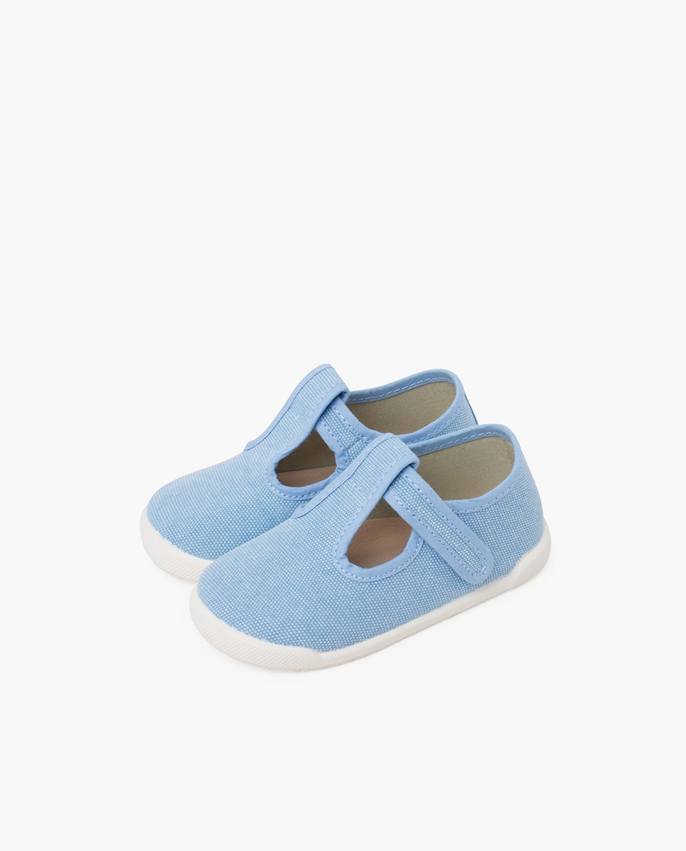 Pisamonas - Pepitos de bebé barefoot lona canvas tira.