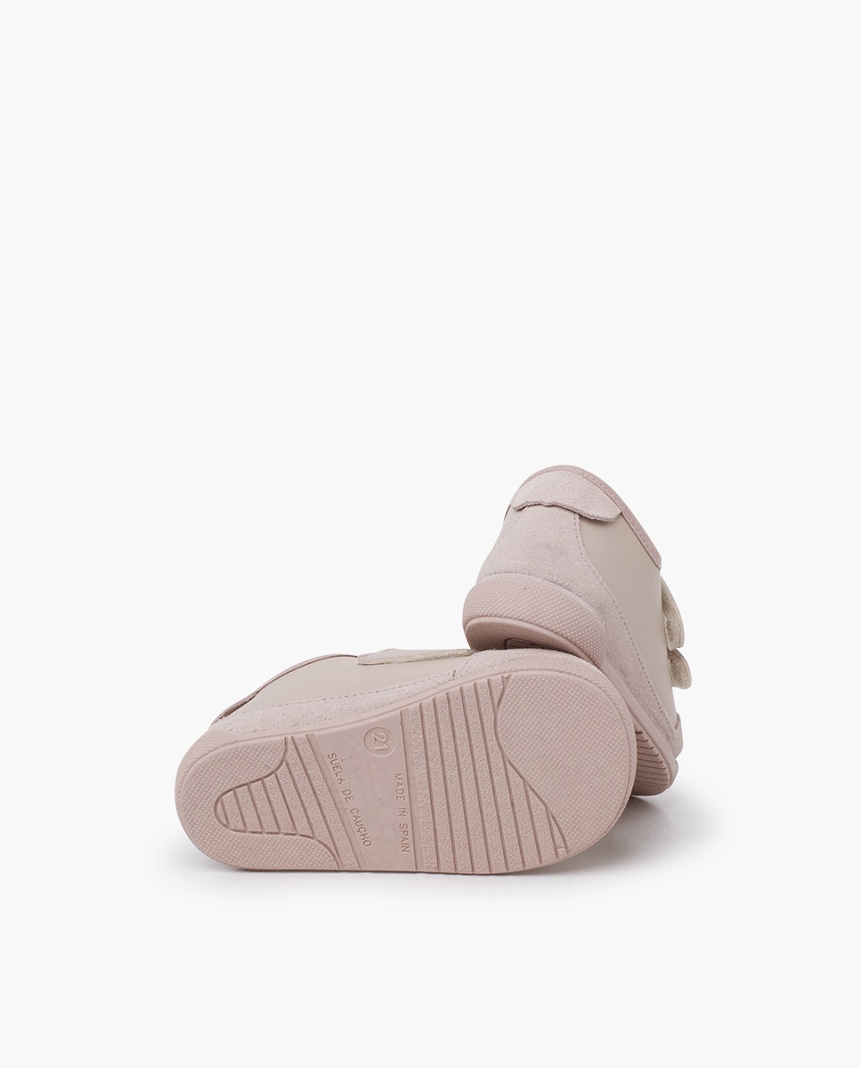 Zapatillas deportivas de bebé niña barefoot combinadas - Pisamonas - Rosa claro Rosa claro-2