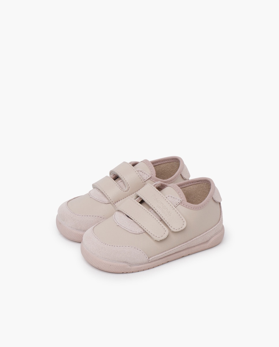 Zapatillas deportivas de bebé niña barefoot combinadas - Pisamonas - Rosa claro Rosa claro-3