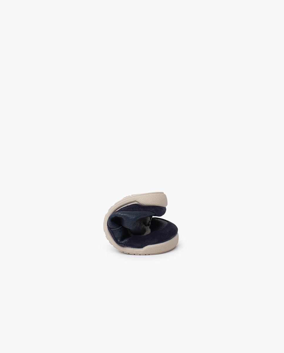 Botas de bebé niña barefoot neopiel cuello borreguito - Pisamonas - Azul marino Azul marino-5