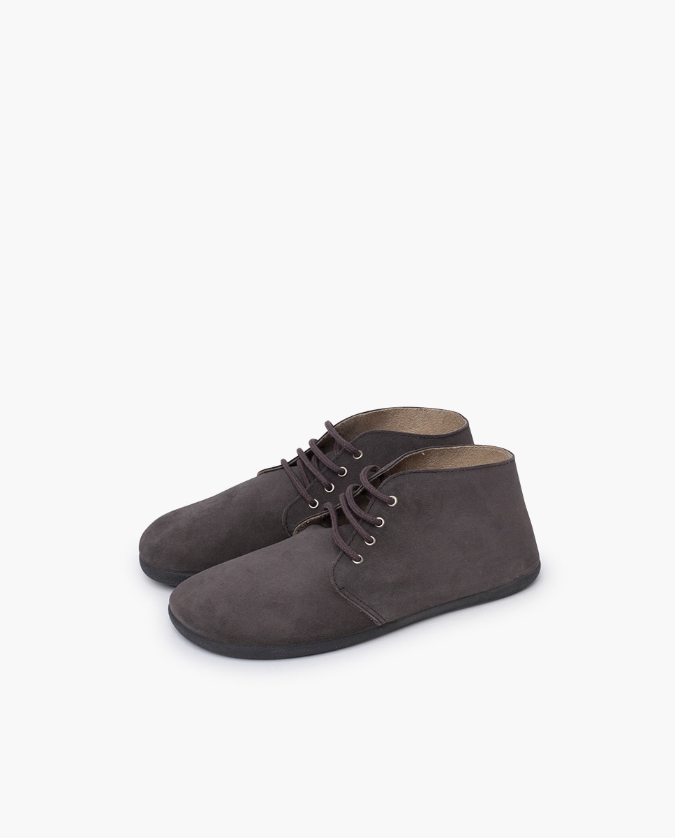 Pisamonas - Botas de niño barefoot serraje cordones.