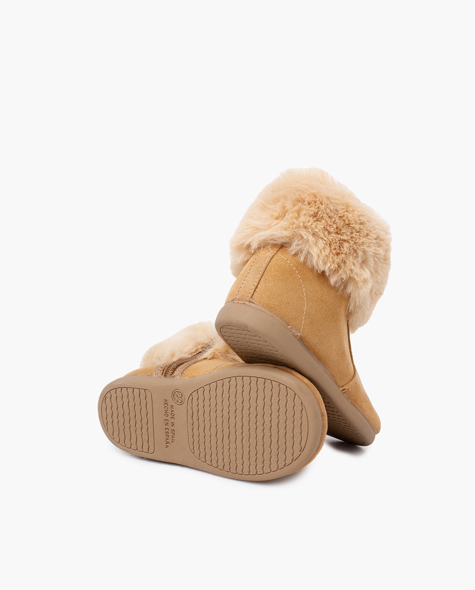Botas de niña cuello pelito suela fina - Pisamonas - Camel Camel-2