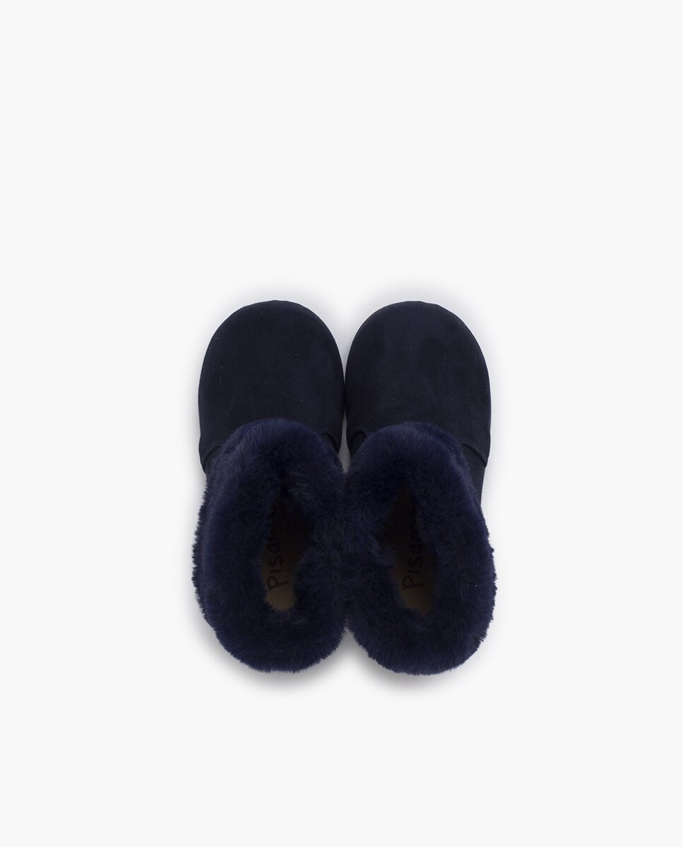 Botas de niña cuello pelito suela fina - Pisamonas - Azul marino Azul marino-4