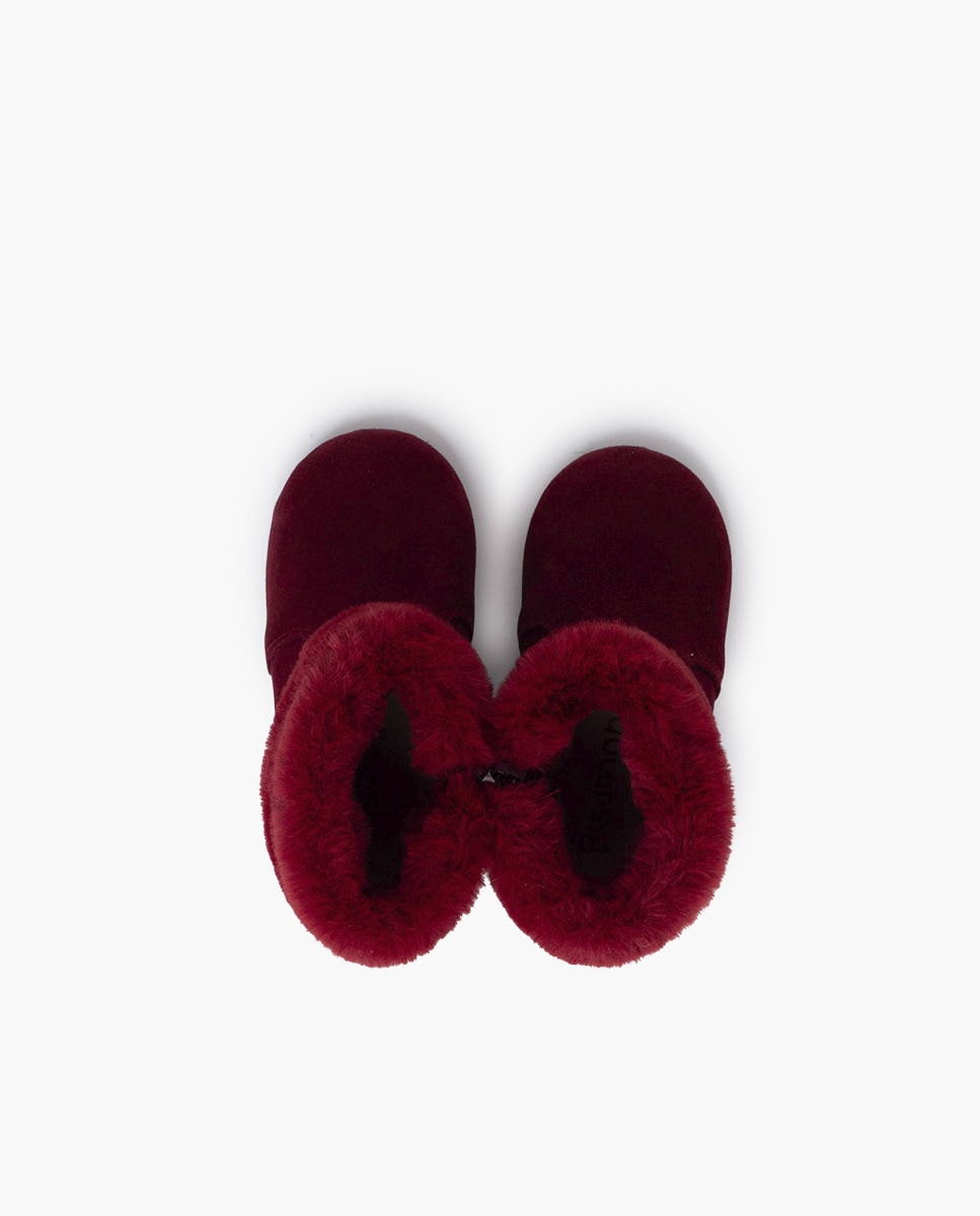 Botas de niña cuello pelito suela fina - Pisamonas - Burdeos Burdeos-4