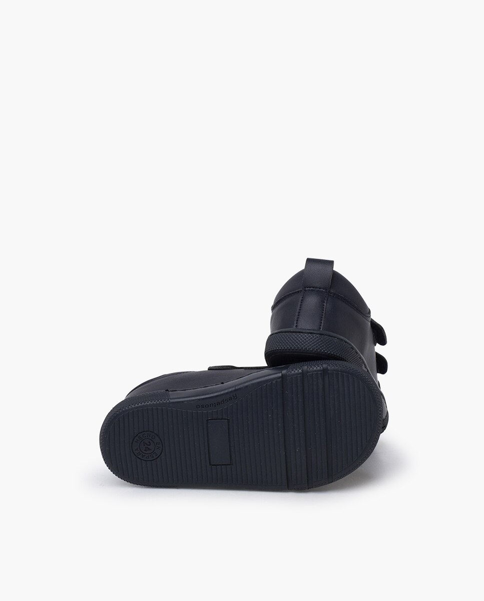 Zapatillas de lona de niño deportivas colegiales barefoot puntera - Pisamonas - Azul marino Azul marino-2