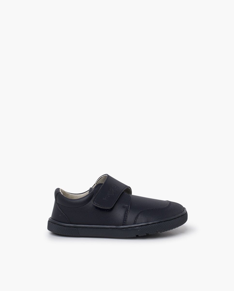 Imagen 0 de Zapatillas de lona de niño colegiales barefoot puntera reforzada Azul marino