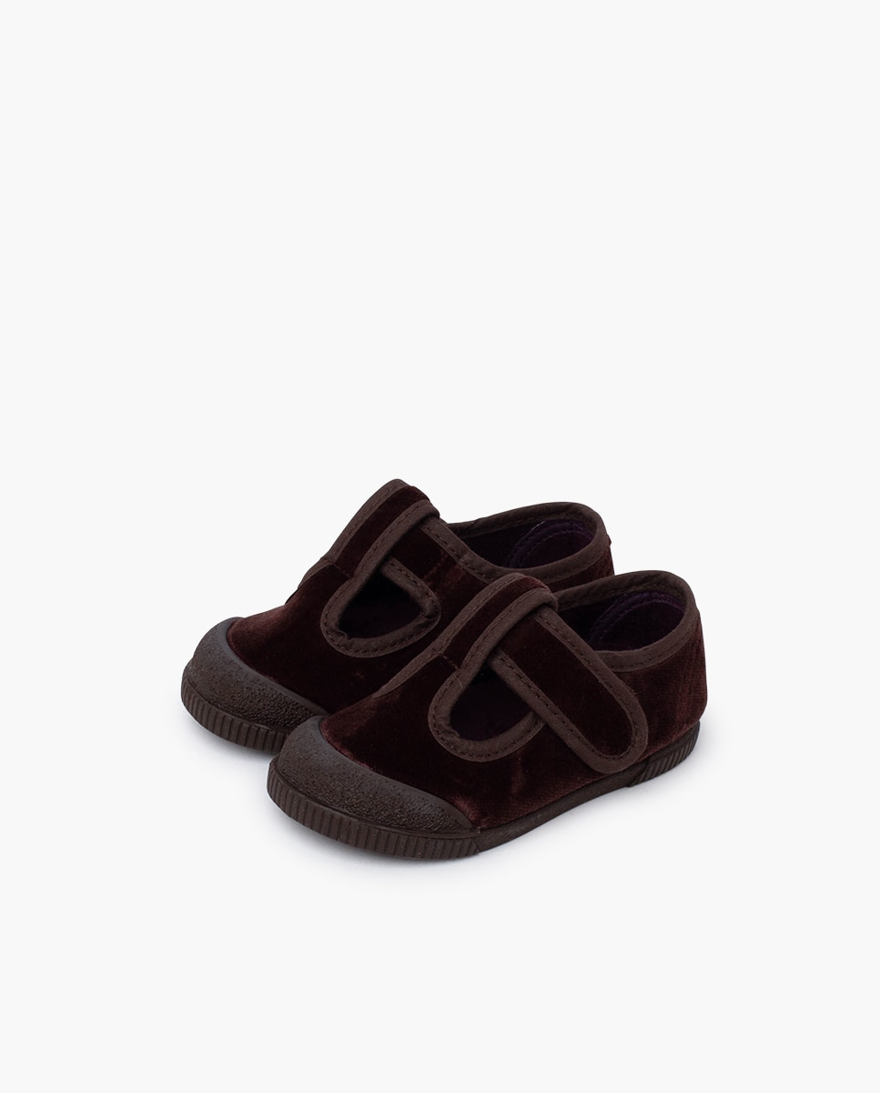 Pepitos barefoot terciopelo puntera goma - Pisamonas - Marrón oscuro Marrón oscuro-3