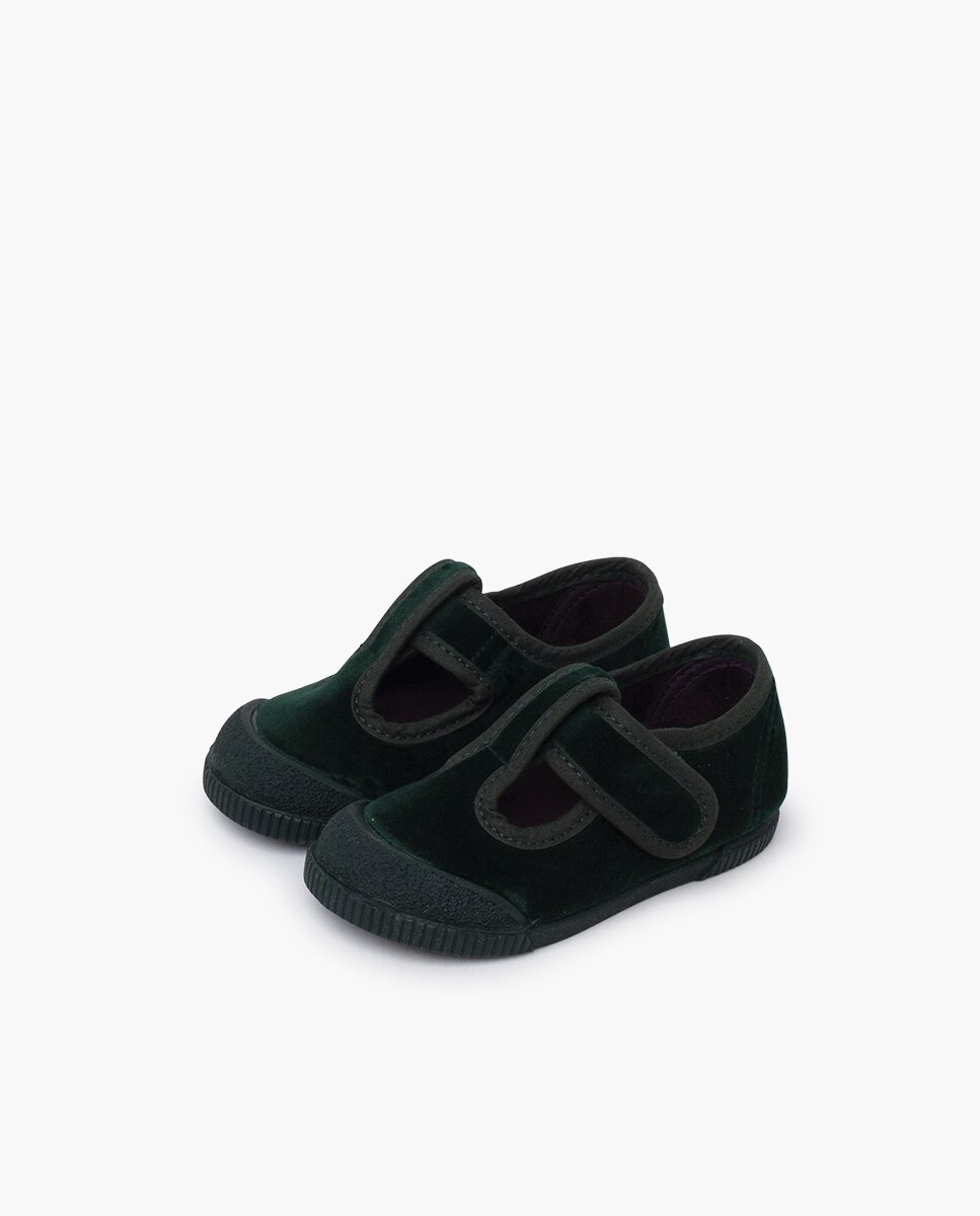 Pepitos barefoot terciopelo puntera goma - Pisamonas - Verde oscuro Verde oscuro-3