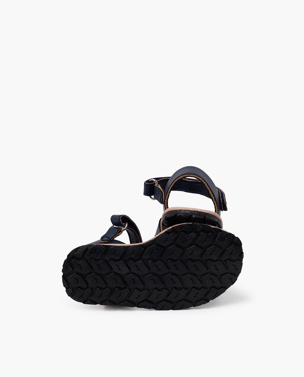 Sandalias de bebé niña blanditas suela flexible - Pisamonas - Azul marino Azul marino-2