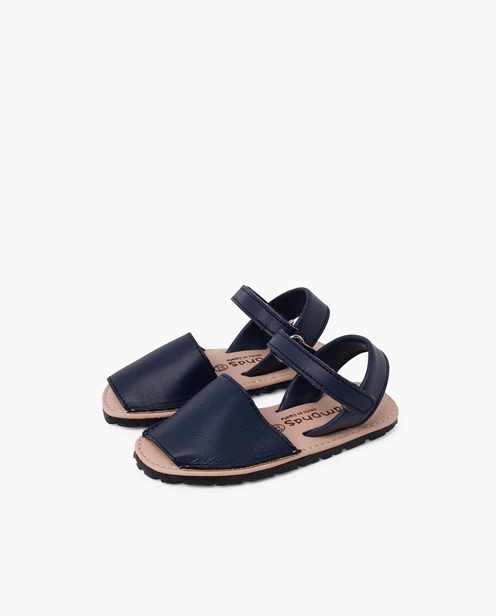 Sandalias de bebé niña blanditas suela flexible - Pisamonas - Azul marino Azul marino-3