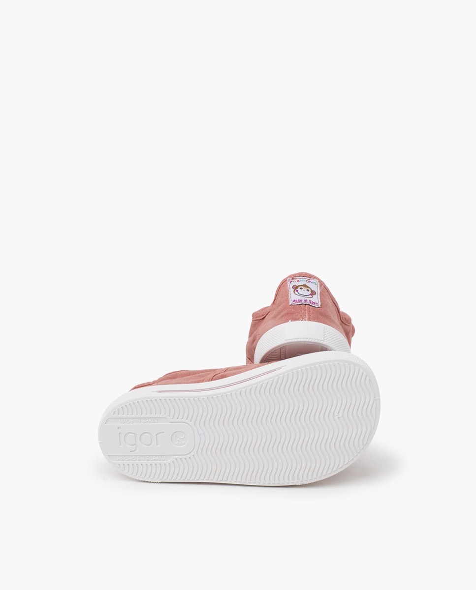 Zapatillas deportivas de bebé niña lona barefoot wide piso - Pisamonas - Rosa Rosa-2