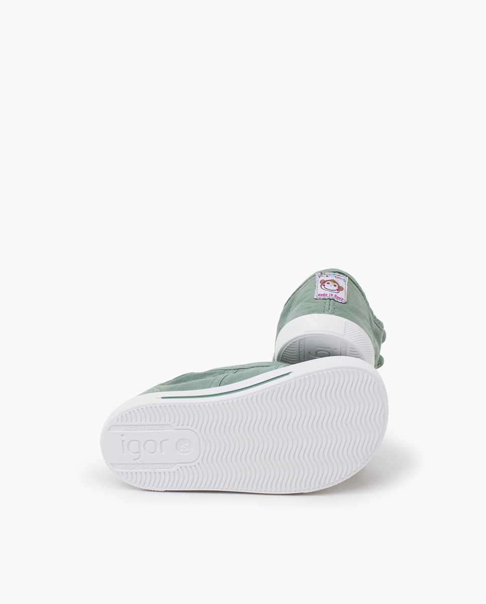 Zapatillas deportivas de bebé niña lona barefoot wide piso - Pisamonas - Verde Agua Verde Agua-2