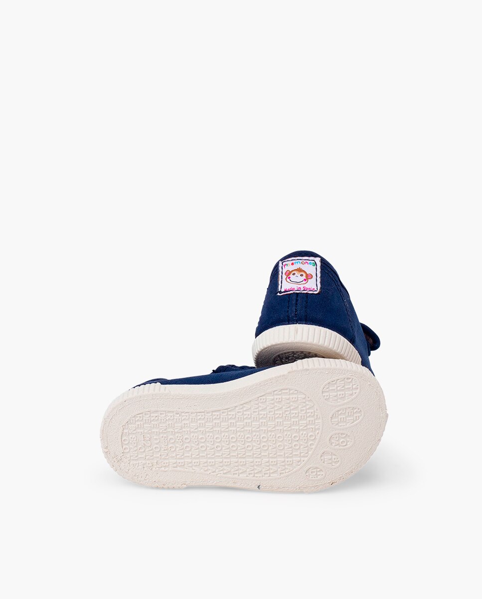 Merceditas puntera barefoot lona lavada en blanco - Pisamonas - Azul marino Azul marino-2