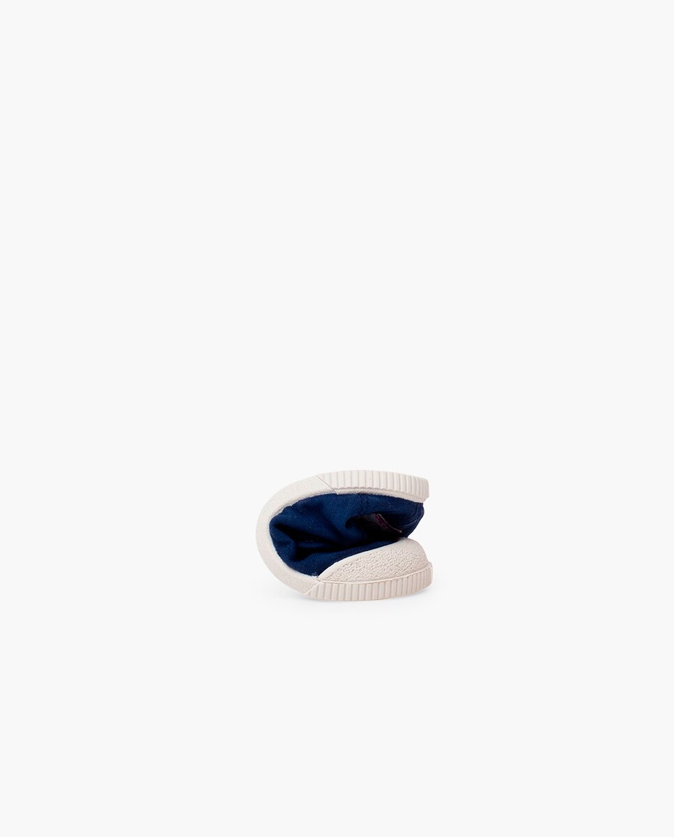 Merceditas puntera barefoot lona lavada en blanco - Pisamonas - Azul marino Azul marino-5