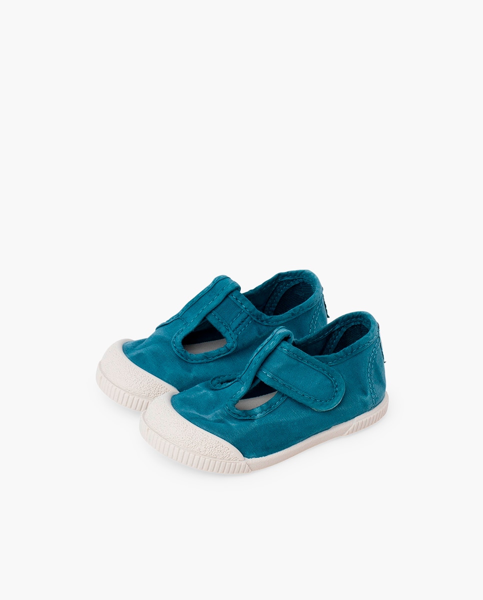 Pepitos puntera barefoot lona lavada en blanco - Pisamonas - Verde oscuro Verde oscuro-3