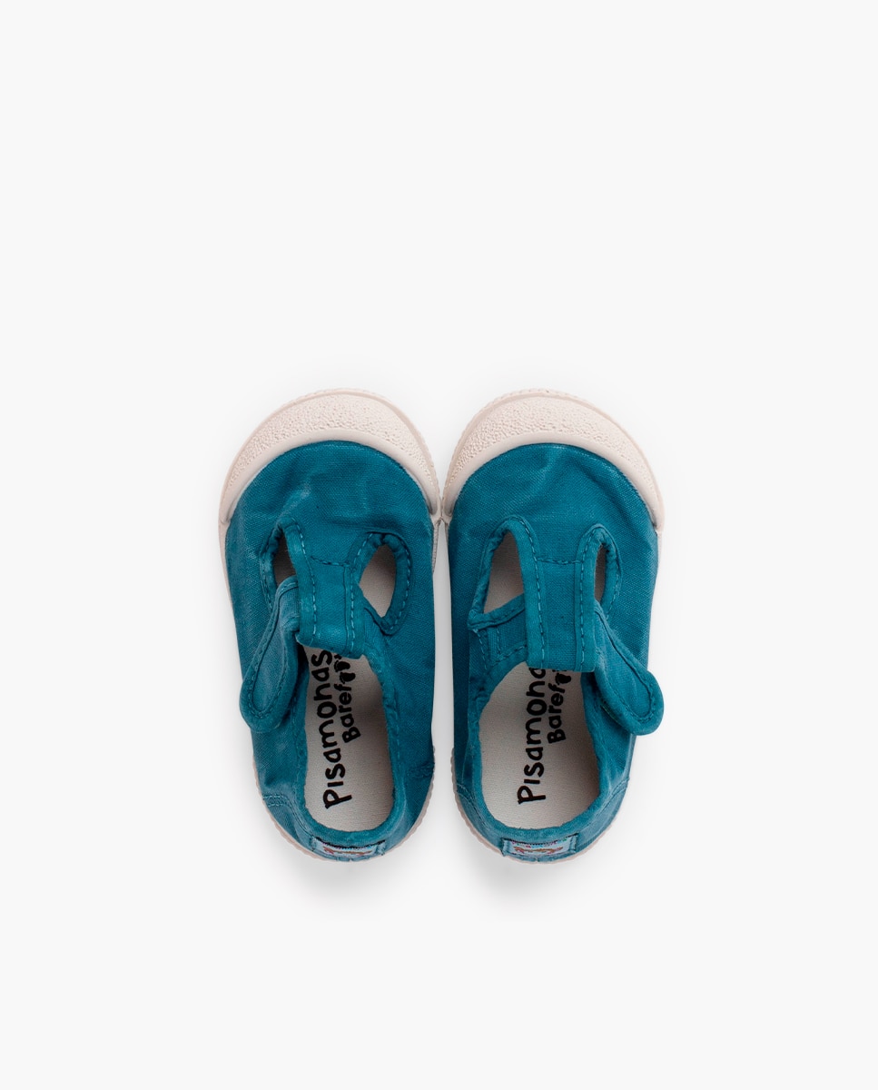 Pepitos puntera barefoot lona lavada en blanco - Pisamonas - Verde oscuro Verde oscuro-4