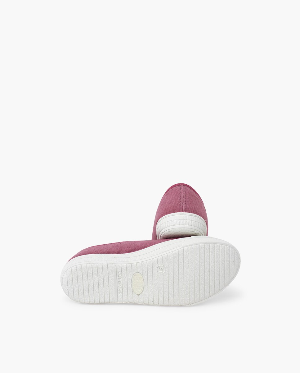 Zapatillas Tela Punta Goma Cordones en rosa - Pisamonas - Morado Morado-2