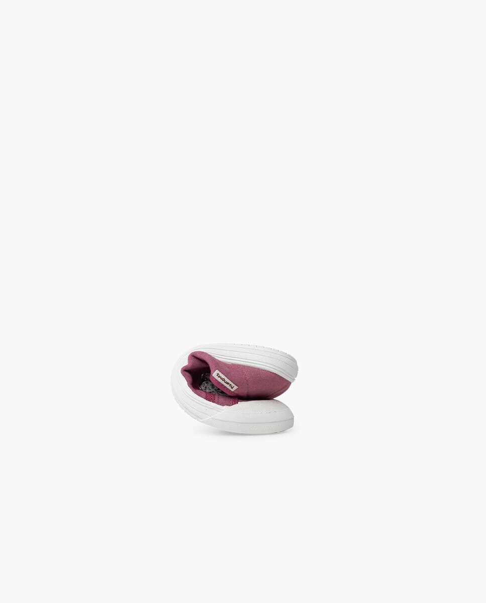 Zapatillas Tela Punta Goma Cordones en rosa - Pisamonas - Morado Morado-5