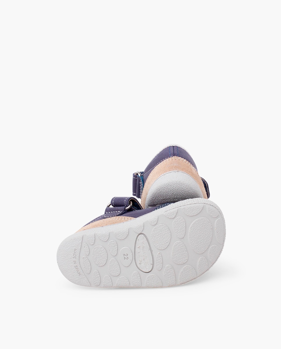 Sandalias cerradas de niño sandalia barefoot piel - Pisamonas - Azul marino Azul marino-2