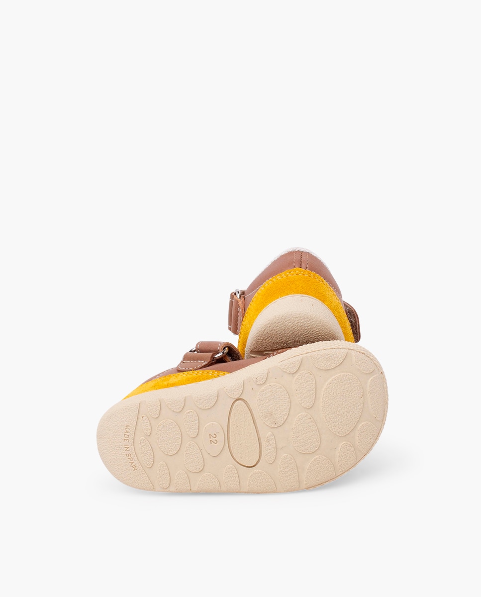 Sandalias cerradas de niño sandalia barefoot piel - Pisamonas - Beige Beige-2