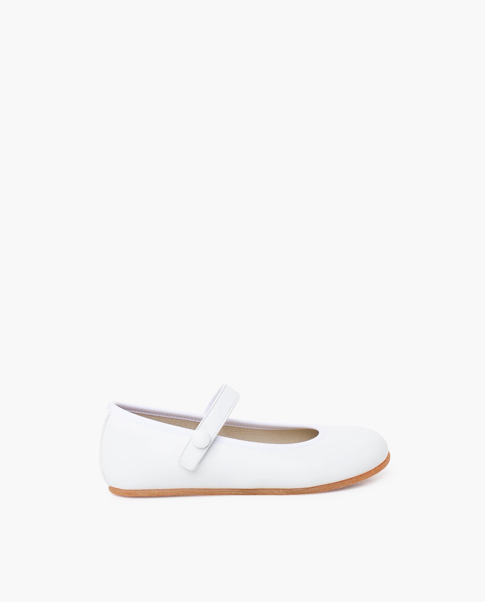 Merceditas de niña comunión barefoot tira adherente - Pisamonas - Blanco Blanco-1