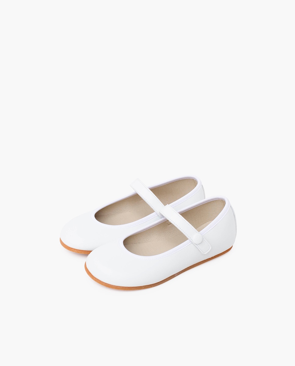 Merceditas de niña comunión barefoot tira adherente - Pisamonas - Blanco Blanco-3