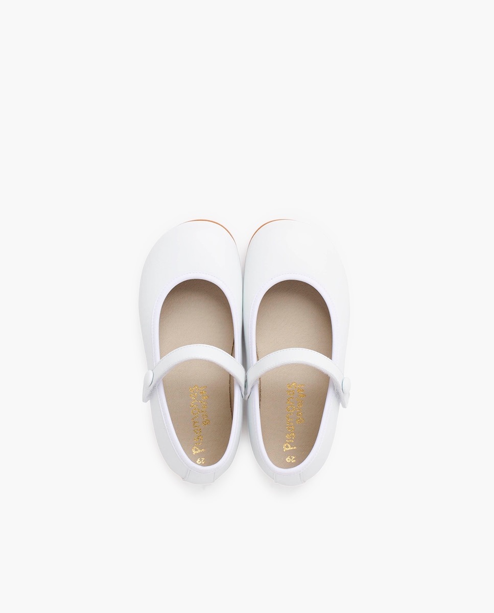 Merceditas de niña comunión barefoot tira adherente - Pisamonas - Blanco Blanco-4