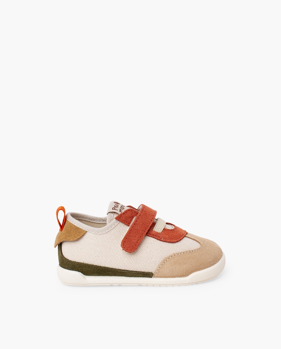 Zapatillas deportivas de bebé niña barefoot cordón elástico tira - Pisamonas - Multicolor Multicolor-1