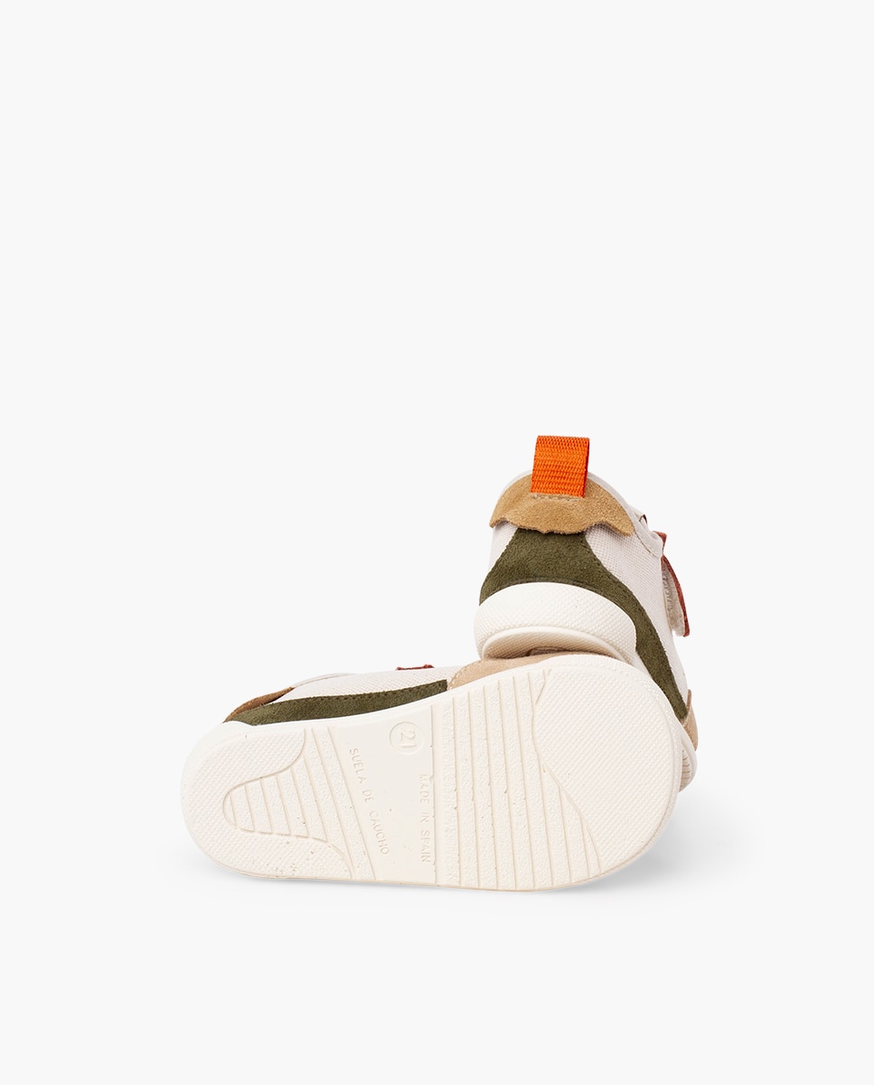 Zapatillas deportivas de bebé niña barefoot cordón elástico tira - Pisamonas - Multicolor Multicolor-2