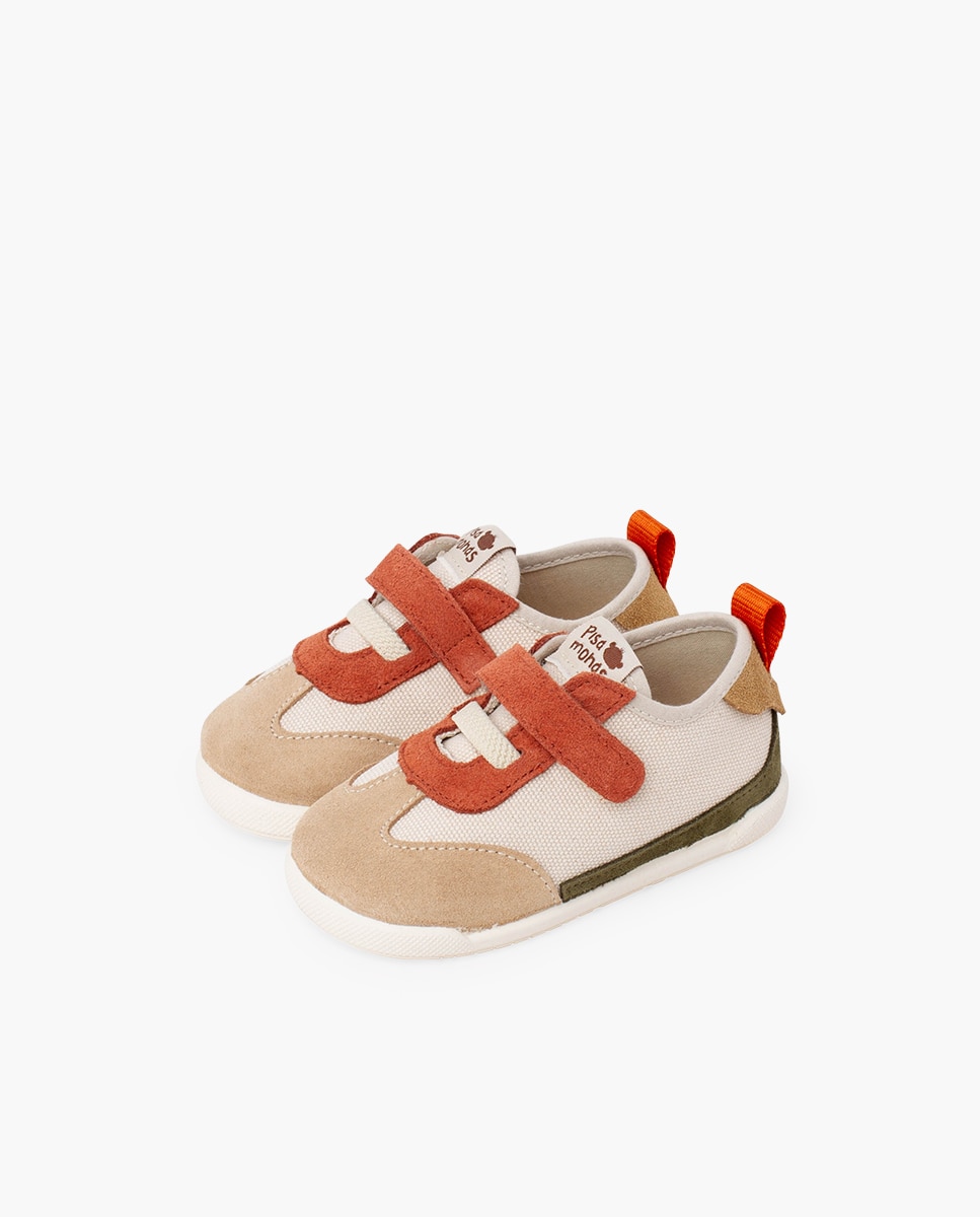 Zapatillas deportivas de bebé niña barefoot cordón elástico tira - Pisamonas - Multicolor Multicolor-3