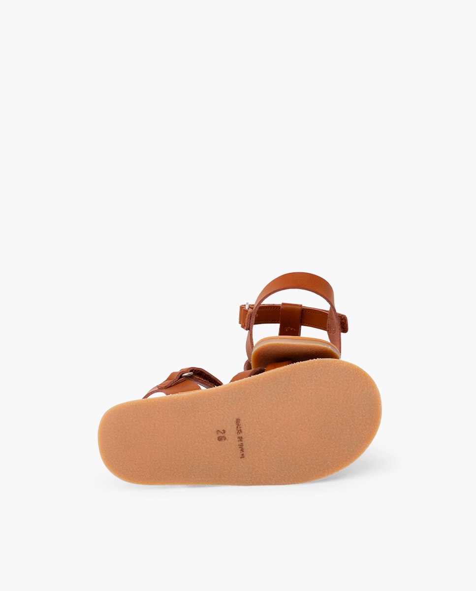 Imagen 2 de Sandalias cerradas de niña cangrejeras barefoot napa - Pisamonas - Camel Camel