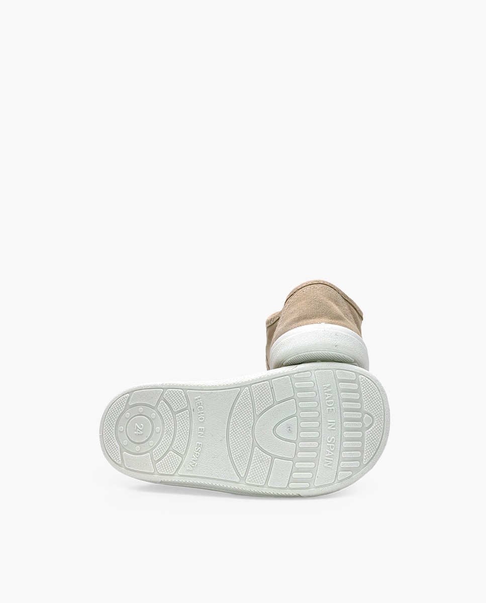 Zapatillas de lona de niña barefoot lona lavada tiras - Pisamonas - Beige Beige-2