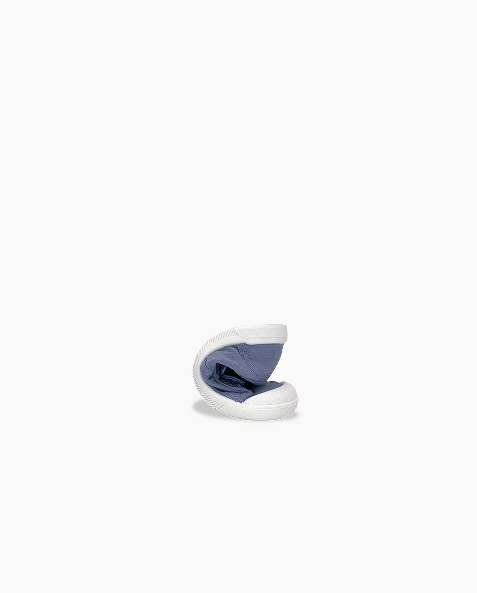 Zapatillas de lona de niña barefoot lona lavada tiras - Pisamonas - Azul Azul-5