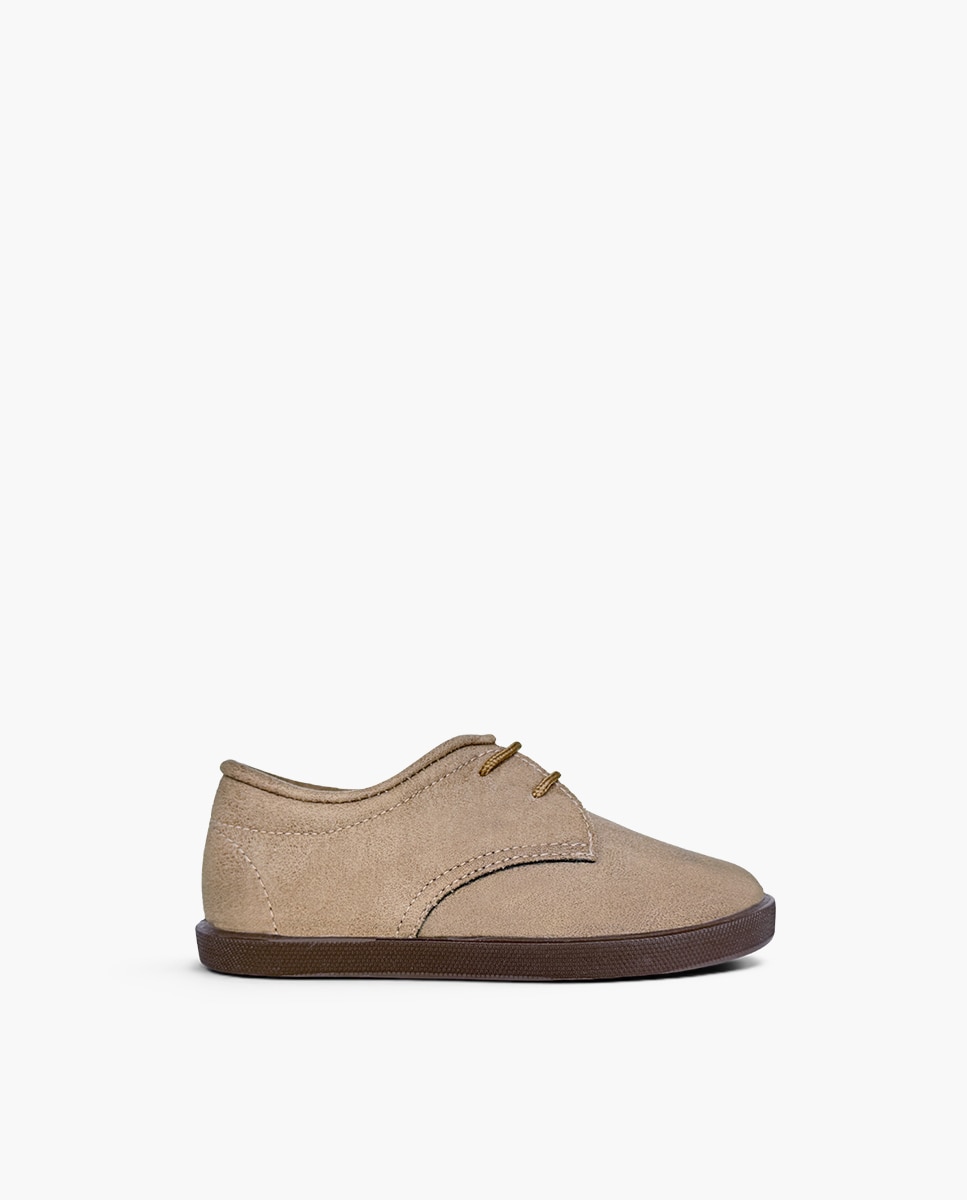 Zapatos de cordones y bluchers de niño barefoot efecto piel cordones - Pisamonas - Topo Topo-1