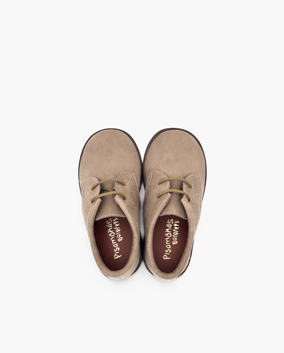 Zapatos de cordones y bluchers de niño barefoot efecto piel cordones - Pisamonas - Topo Topo-4