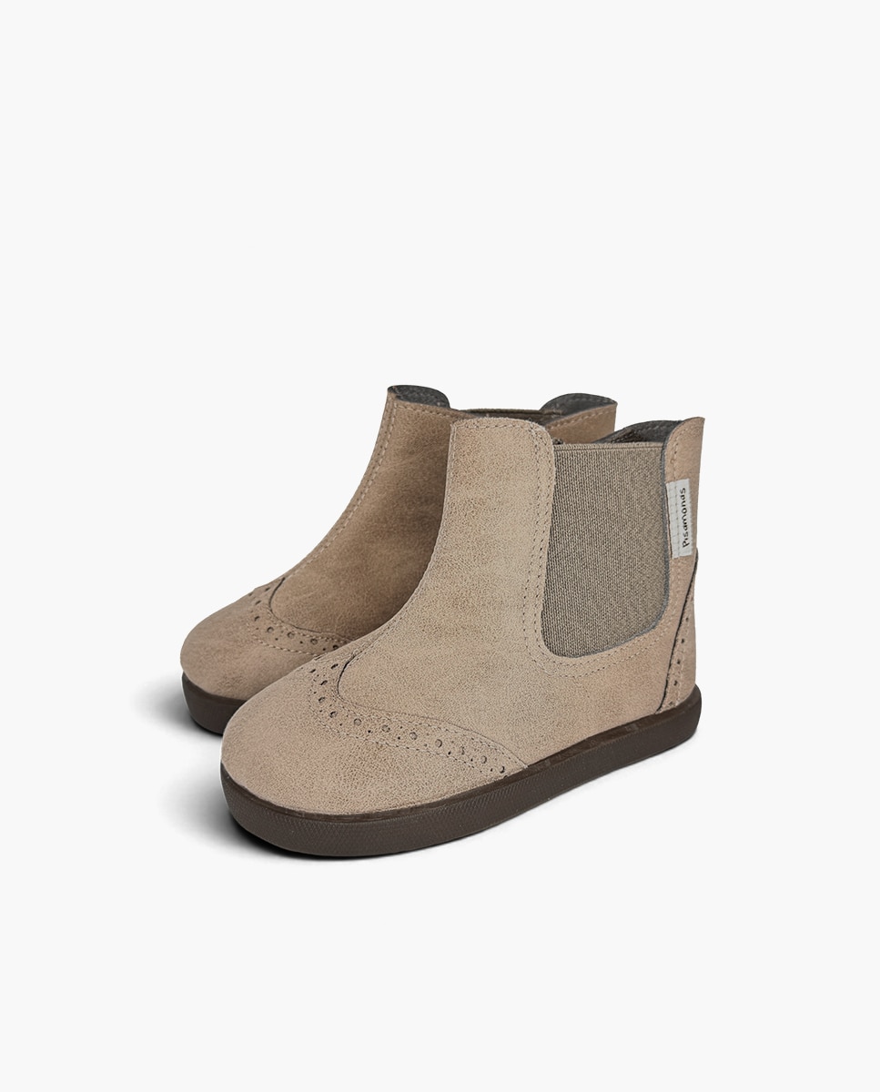 Botas de niña barefoot picado decorativo - Pisamonas - Topo Topo-3