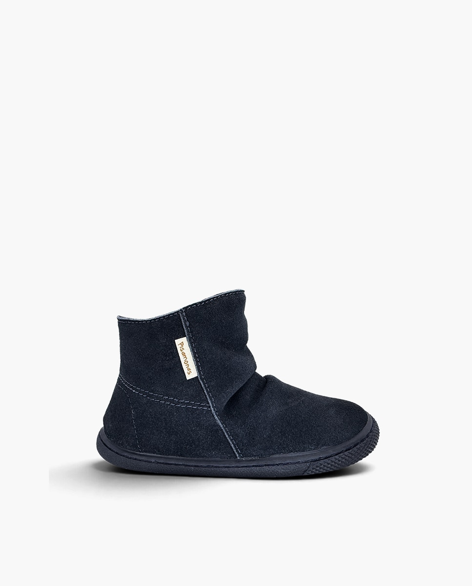 Botas de niña barefoot efecto arrugado - Pisamonas - Azul marino Azul marino-1