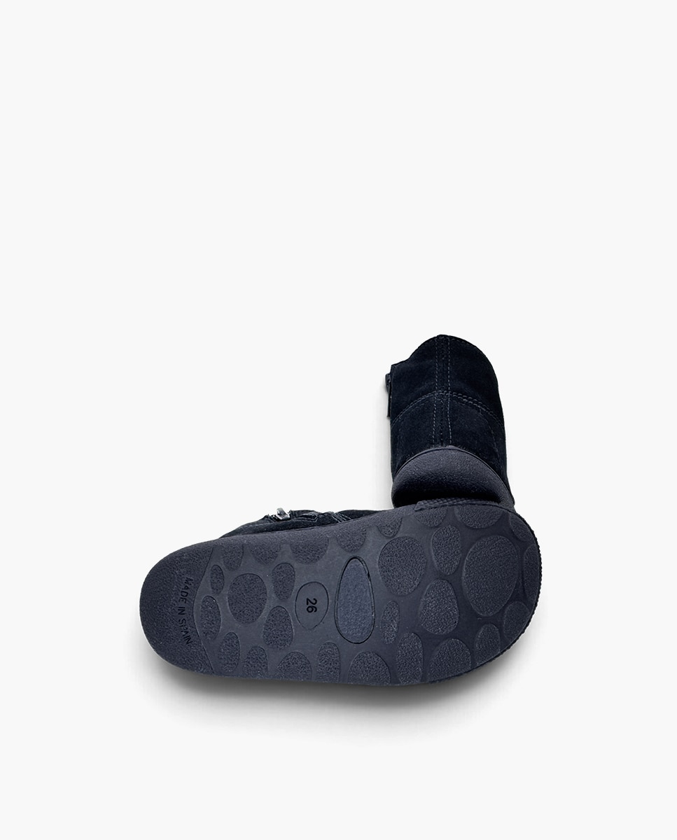 Botas de niña barefoot efecto arrugado - Pisamonas - Azul marino Azul marino-2