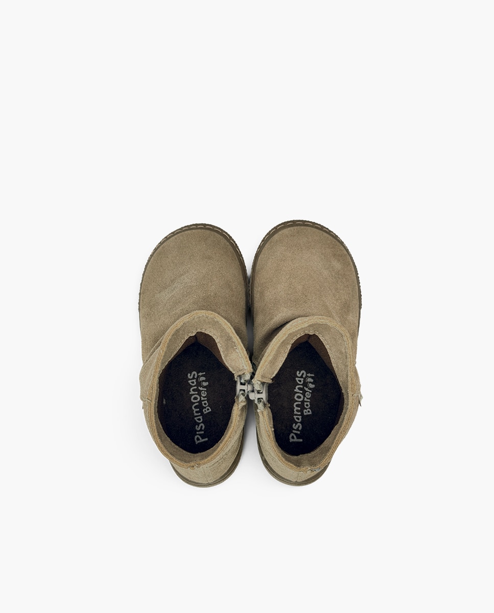 Botas de niña barefoot efecto arrugado - Pisamonas - Topo Topo-4