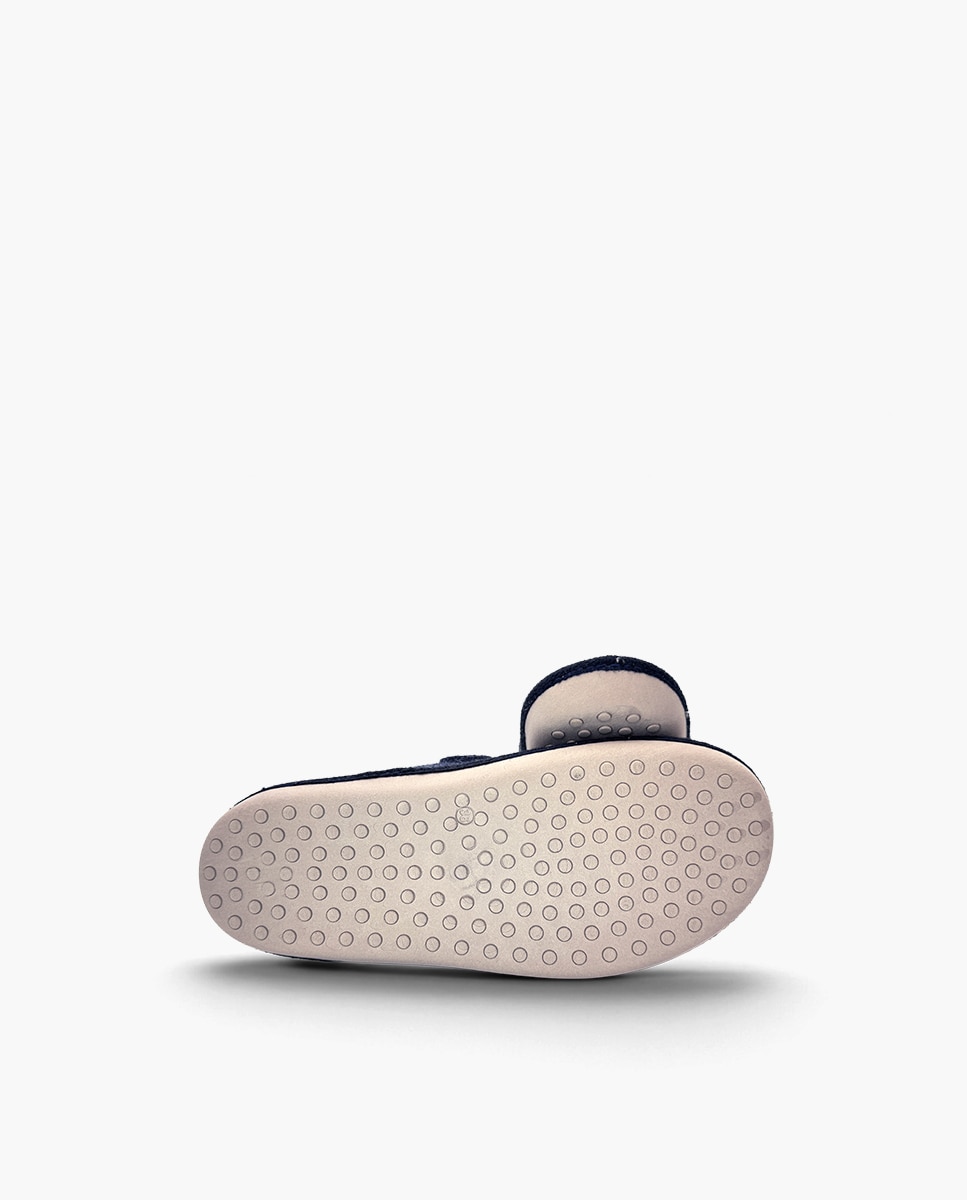 Zapatillas de casa cerradas de niña casa fieltro hebilla flexibles - Pisamonas - Azul marino Azul marino-2
