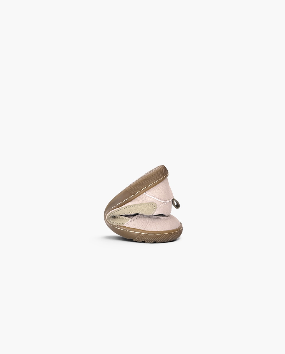 Zapatillas de lona de niña barefoot efecto nobuck adorno - Pisamonas - Rosa Rosa-5